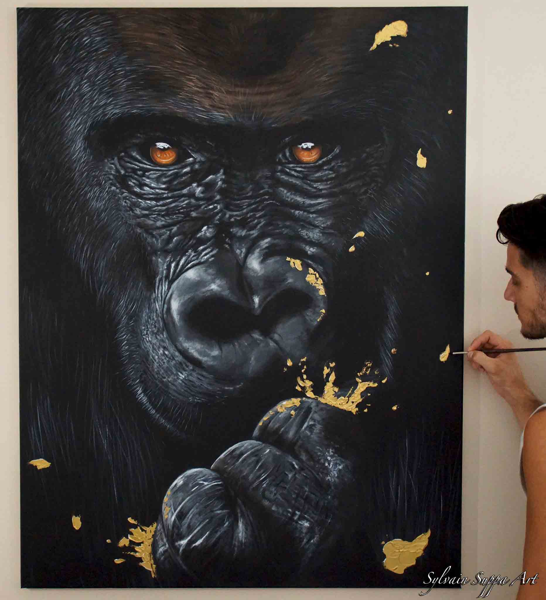 17-gorille-peinture-acrylique-sylvain-suppa-2022-collectioon-le-silence-est-dor