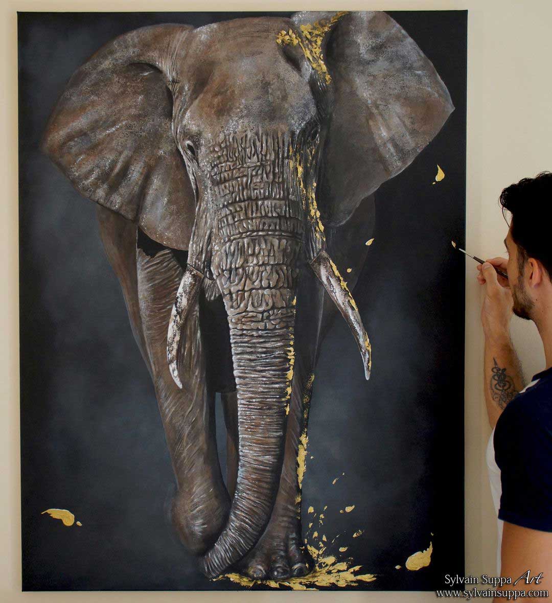 20-elephant-2022-collection-le-silence-est-dor-peinture-acrylique-eclat-or-sylvain-suppa-art