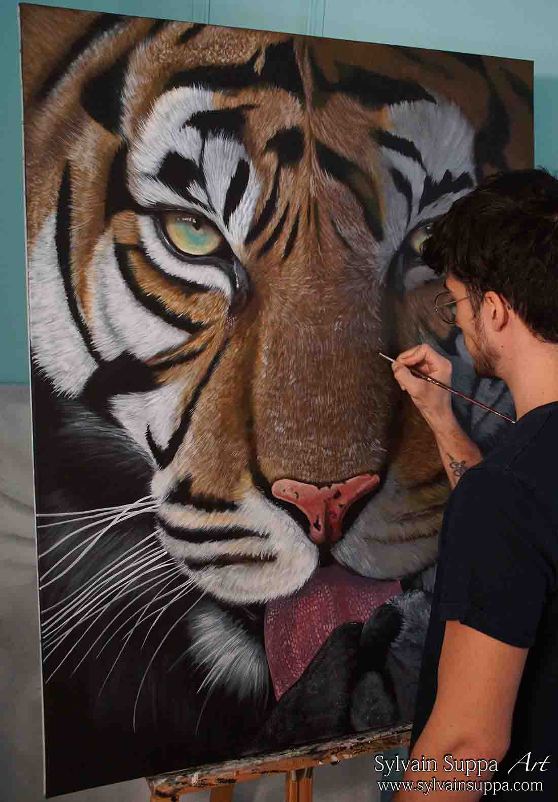 21-work-in-progress-peinture-acrylique-sylvain-suppa-art-tigre-le-silence-est-d'or-2022