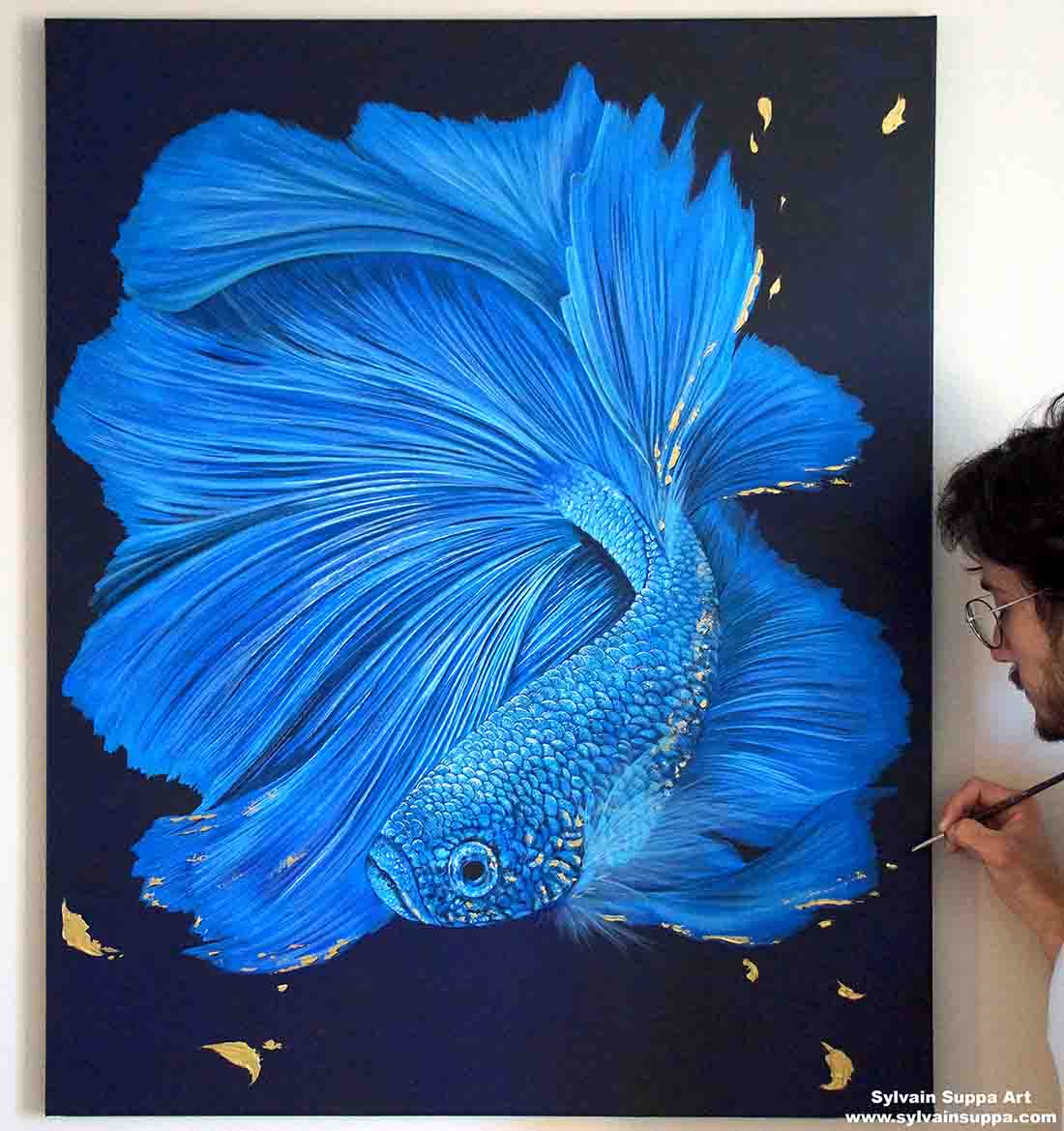 24-poisson-combattant-peinture-acrylique-2023-sylvain-suppa-art
