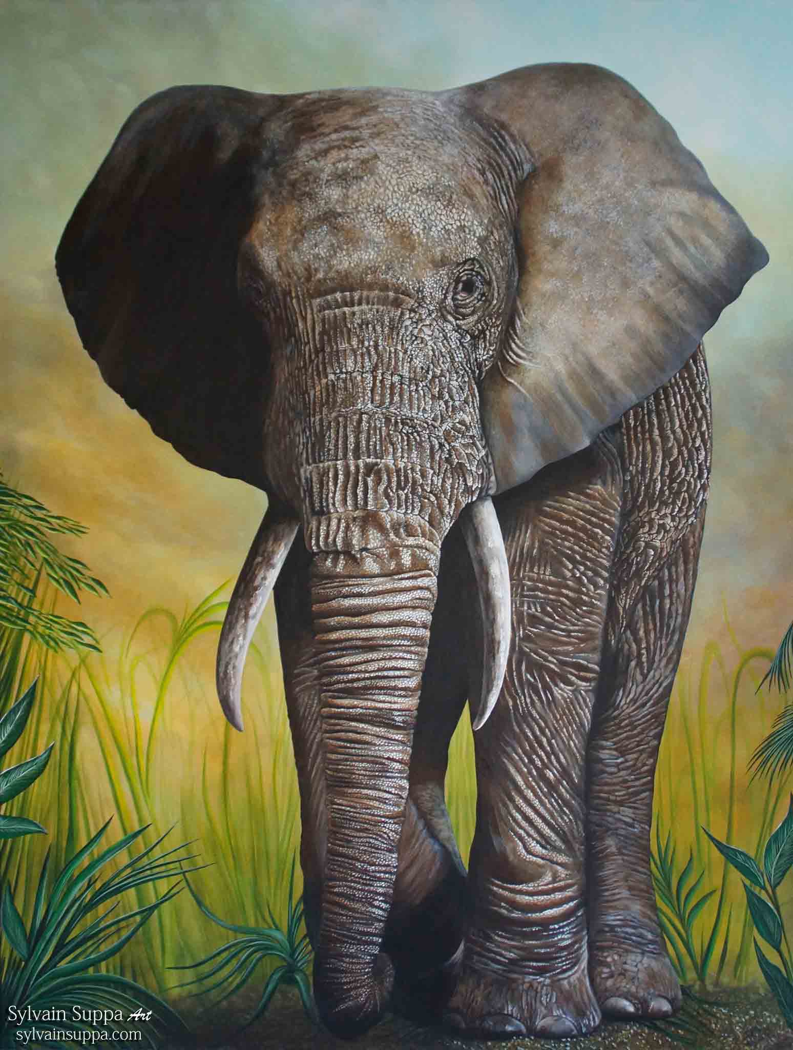 7-elephant-decor-vegetation-peinture-acrylique-sylvain-suppa-art